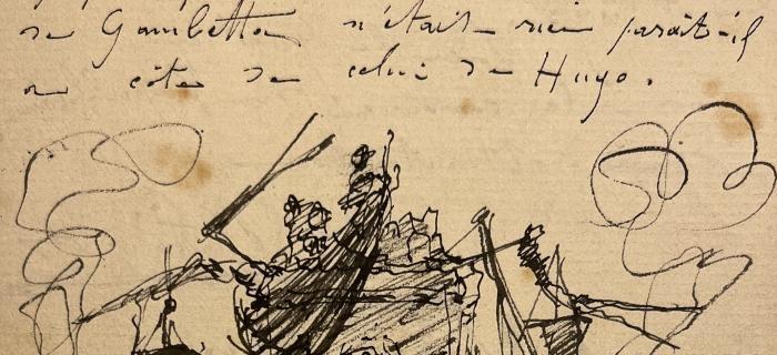 Lettre autographe signée d'Antoine Bourdelle à Mr et Mme Dispan de Floran, 12 juin 1885, 8 pages, cote : AB/B.2.03.C26.