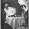 : Anonyme, Antoine Bourdelle et André Suarès au Vésinet, 1929, négatif sur verre au gélatino-bromure d'argent, 12 x 9 cm