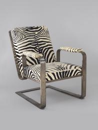 Michel Dufet, Fauteuil à structure suspendue en tissu zebré, 1929 © musée Bourdelle / Paris Musées
